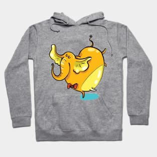 Funny Cute Yellow Dancing Elephant Hoodie